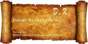 Darab Krisztián névjegykártya